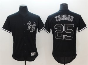 Yankees #25 Gleyber Torres Black Flexbase Jers
