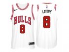 Nike NBA Chicago Bulls #8 Zach Lavine Jersey 2017-18 New Season White Jersey