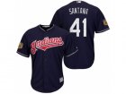 Mens Cleveland Indians #41 Carlos Santana 2017 Spring Training Cool Base Stitched MLB Jersey