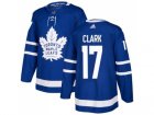 Men Adidas Toronto Maple Leafs #17 Wendel Clark Blue Home Authentic Stitched NHL Jersey