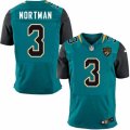 Mens Nike Jacksonville Jaguars #3 Brad Nortman Elite Teal Green Team Color NFL Jersey