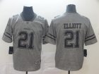 Nike Cowboys# 21 Ezekiel Elliott Gray Gridiron Gray Vapor Untouchable Limited Jersey