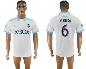 2017-18 Seattle Sounders 6 ALONSO Away Thailand Soccer Jersey