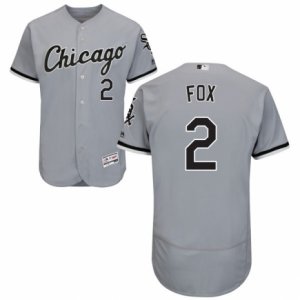 Men\'s Majestic Chicago White Sox #2 Nellie Fox Grey Flexbase Authentic Collection MLB Jersey