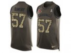 Mens Nike Arizona Cardinals #57 Karlos Dansby Limited Green Salute to Service Tank Top NFL Jersey
