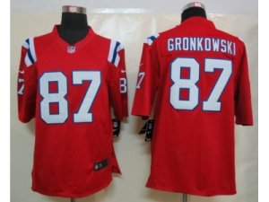 Nike NFL New England Patriots #87 Rob Gronkowski Red Jerseys(Limited)
