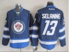 NHL Winnipeg Jets #13 Teemu Selanne Dark Blue 2011 Style Stitched jerseys