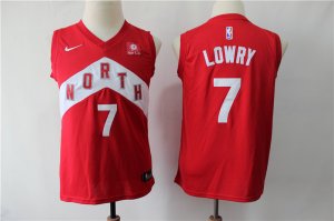 Raptors #7 Kyle Lowry Red Youth Earned Edition Nike Swingman Jersey