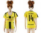 Womens Dortmund #14 Leitner Home Soccer Club Jersey