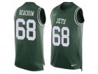Mens Nike New York Jets #68 Kelvin Beachum Limited Green Player Name & Number Tank Top NFL Jersey