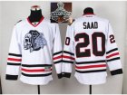 NHL Chicago Blackhawks #20 Brandon Saad White(White Skull) 2014 Stadium Series 2015 Stanley Cup Champions jerseys