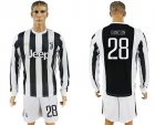 2017-18 Juventus 28 RINCON Home Long Sleeve Soccer Jersey