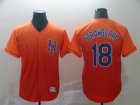 Mets #18 Darryl Strawberry Orange Drift Fashion Jersey