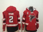 Atlanta Falcons #2 Matt Ryan Red All Stitched Hooded Sweatshirt