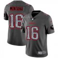 Nike 49ers #16 Joe Montana Gray Camo Vapor Untouchable Limited Jersey