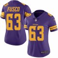 Women's Nike Minnesota Vikings #63 Brandon Fusco Limited Purple Rush NFL Jersey