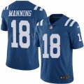 Mens Nike Indianapolis Colts #18 Peyton Manning Limited Royal Blue Rush NFL Jersey