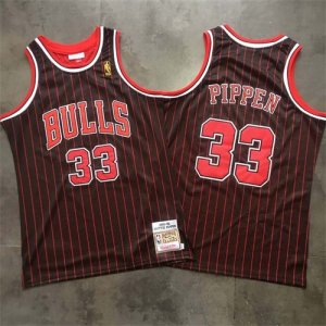 Bulls #33 Scottie Pippen Black 1995-96 Hardwood Classics Jersey