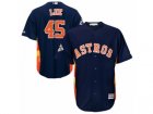 Houston Astros #45 Carlos Lee Replica Navy Blue Alternate 2017 World Series Bound Cool Base MLB Jersey
