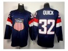 2014 winter olympics nhl jerseys #32 quick blue USA