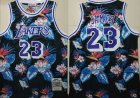 Lakers #23 Lebron James Black 2018-19 Hardwood Classics Floral Fashion Swingman Jersey