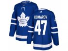 Men Adidas Toronto Maple Leafs #47 Leo Komarov Blue Home Authentic Stitched NHL Jersey