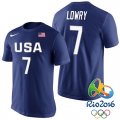 Kyle Lowry USA Dream Twelve Team #7 2016 Rio Olympics Navy T-Shirt