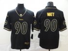 Nike Steelers #90 T.J. Watt Black Gold Throwback Vapor Untouchable Limited Jersey