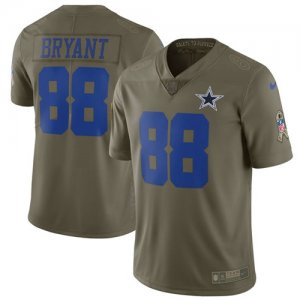 Nike Cowboys #88 Dez Bryant Olive Salute To Service Limited Jersey