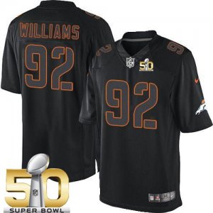 Nike Denver Broncos #92 Sylvester Williams Black Impact Super Bowl 50 Men\'s Stitched NFL Limited Jersey