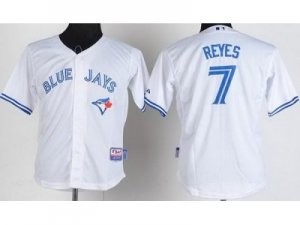 Youth Toronto Blue Jays #7 Jose Reyes White(Cool Base)