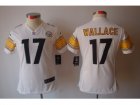 Nike Women Pittsburgh Steelers #17 Mike Wallace White Limited Jerseys