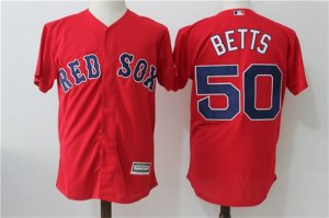Red Sox #50 Mookie Betts Red Cool Base Jersey