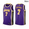 Men Los Angeles Lakers #7 Carmelo Anthony Statement Edition Purple