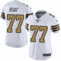 Women's Nike New Orleans Saints #77 Willie Roaf Limited White Rush NFL Jersey