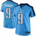 Womens Nike Tennessee Titans #9 Steve McNair Limited Light Blue Rush NFL Jersey