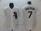 White Sox #7 Tim Anderson White Cool Base Jersey
