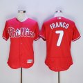Philadelphia Phillies #7 Maikel Franco Red Flexbase Authentic Collection Stitched MLB Jersey