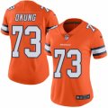 Women's Nike Denver Broncos #73 Russell Okung Limited Orange Rush NFL Jersey