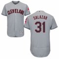Men's Majestic Cleveland Indians #31 Danny Salazar Grey Flexbase Authentic Collection MLB Jersey