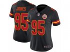 Women Nike Kansas City Chiefs #95 Chris Jones Limited Black Rush NFL Jersey