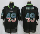Nike Seahawks #49 Shaquill Griffin Black USA Flag Fashion Elite Jersey