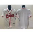 Men Atlanta Falcons Blank White Cool Base Stitched Baseball Jersey