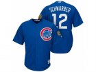 Mens Chicago Cubs #12 Kyle Schwarber 2017 Spring Training Cool Base Stitched MLB Jersey