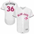 Mens Majestic Toronto Blue Jays #36 Drew Hutchison Authentic White 2016 Mothers Day Fashion Flex Base MLB Jersey