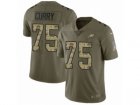 Men Nike Philadelphia Eagles #75 Vinny Curry Limited Olive Camo 2017 Salute to Service NFL Jersey