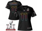Womens Nike Atlanta Falcons #11 Julio Jones Game Black Fashion Super Bowl LI 51 NFL Jersey