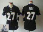 2013 Super Bowl XLVII Women NEW NFL baltimore ravens #27 ray rice black(new limited)