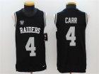 Nike Raiders #4 Derek Carr Black Color Rush Name & Number Tank Top
