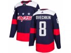 Men Adidas Washington Capitals #8 Alex Ovechkin Navy Authentic 2018 Stadium Series Stitched NHL Jersey
